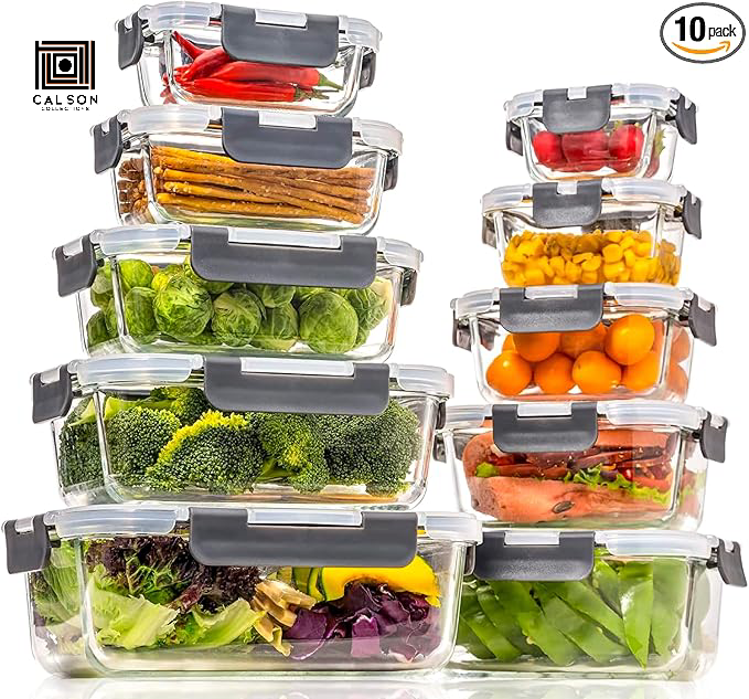 CALSON™ Glass Food Storage Containers with Lids Airtight