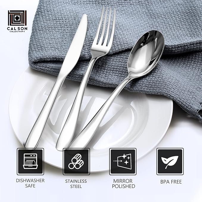 CALSON™ Stainless Steel Knives Spoon Forks Set for Home