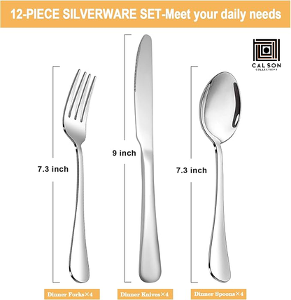 CALSON™  Stainless Steel Knives Spoon Forks Set for Home