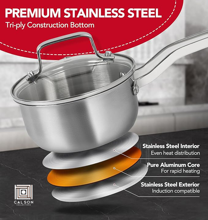 CALSON™  Stainless Steel Cooking Pot Set