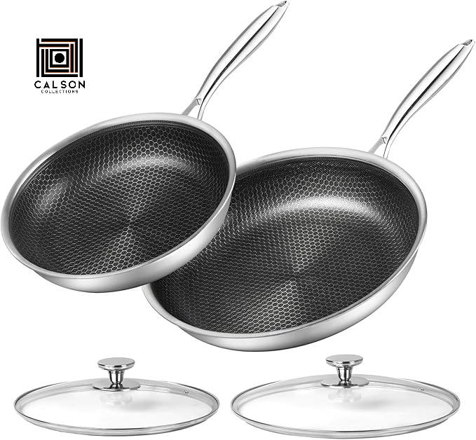 CALSON™  Stainless Steel Frying Pan Set