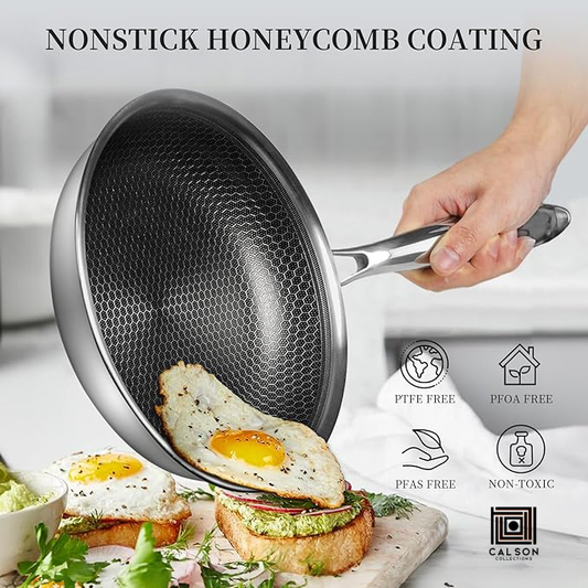 CALSON™  Stainless Steel Frying Pan Set